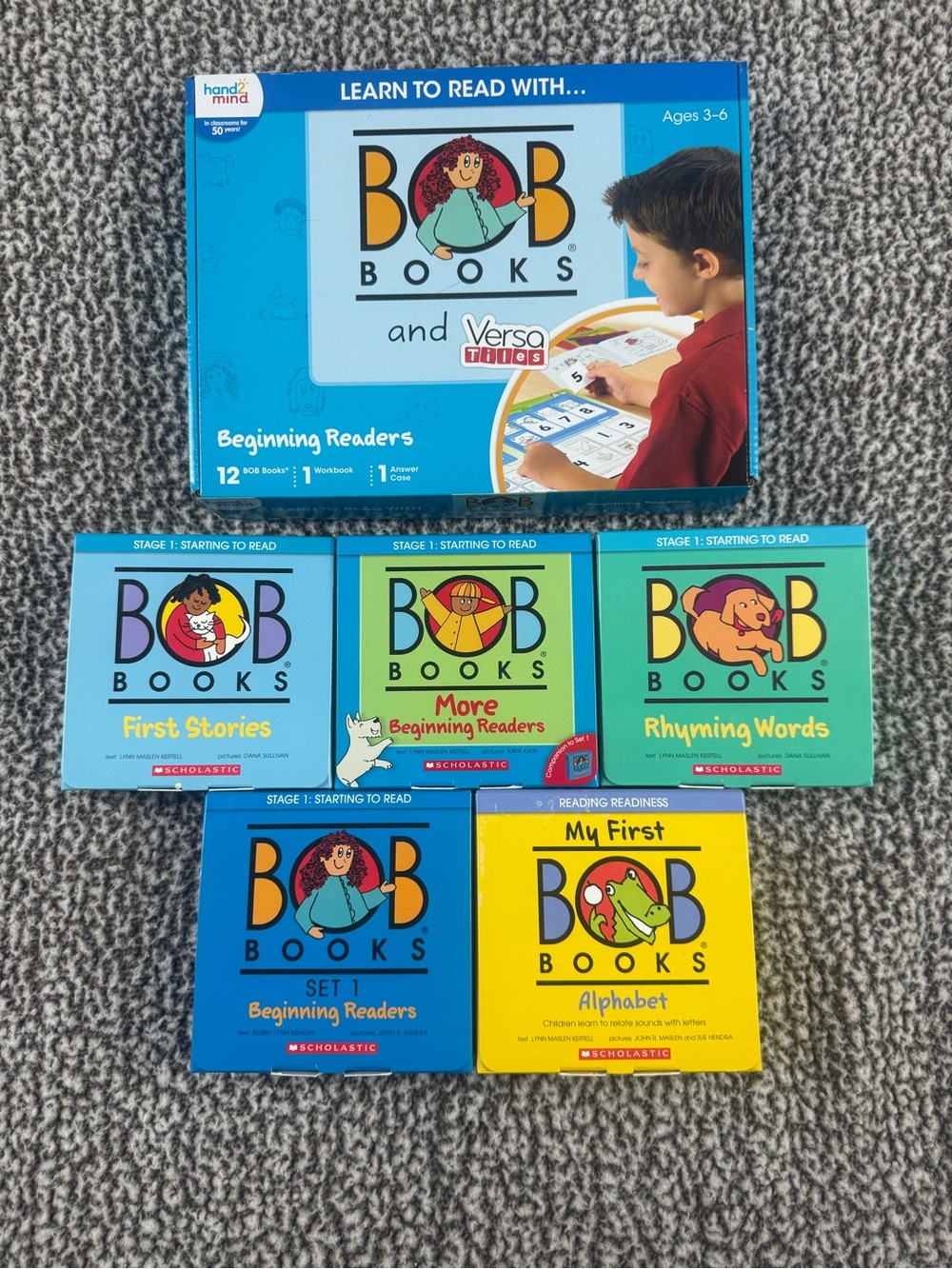 Bob’s Book’s Beginning Readers Set 5 books and Versa Tiles Set. 3-6Y Classroom